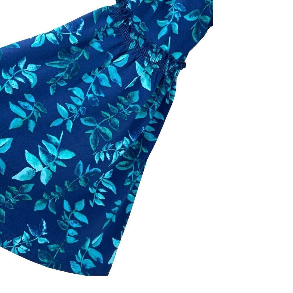 Pip & Vine Bell Sleeve Blue Floral Tunic Dress Maternity Size L - Picture 7 of 13